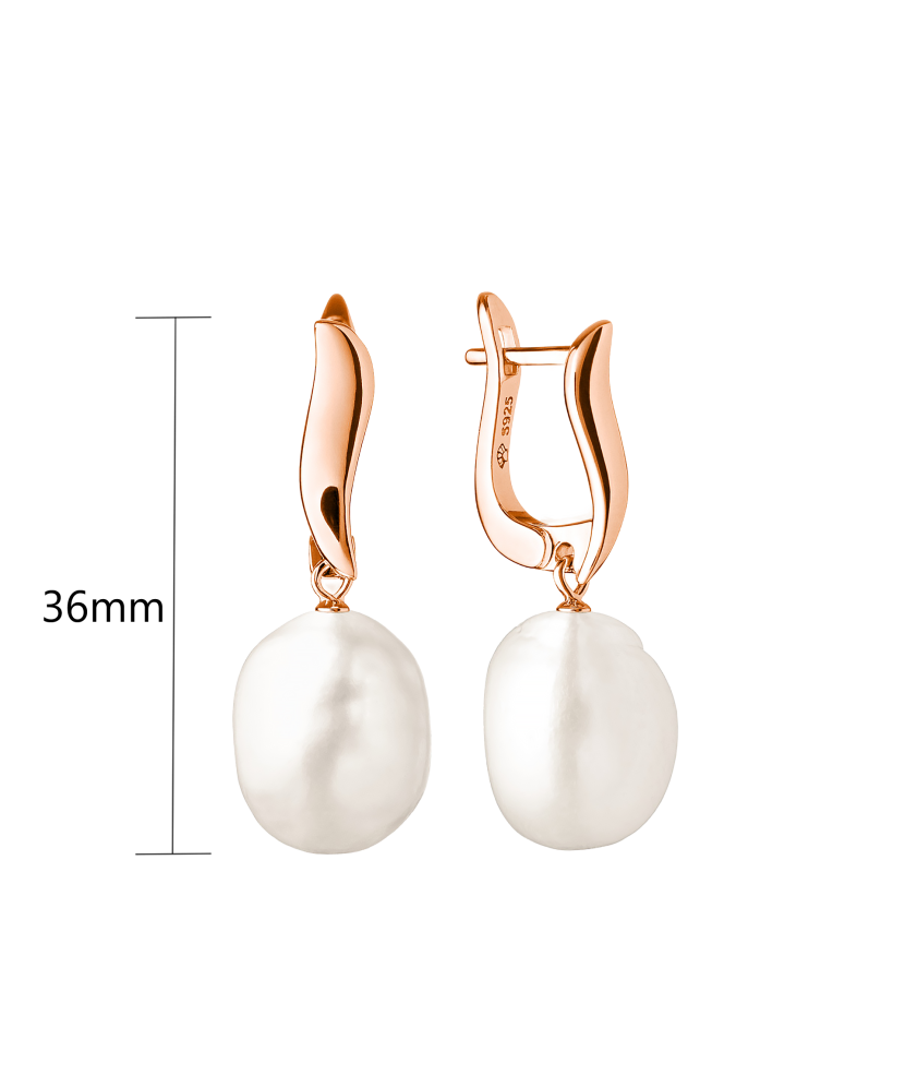 Sterling silver earrings with pearls Sterling silver earrings with pearls