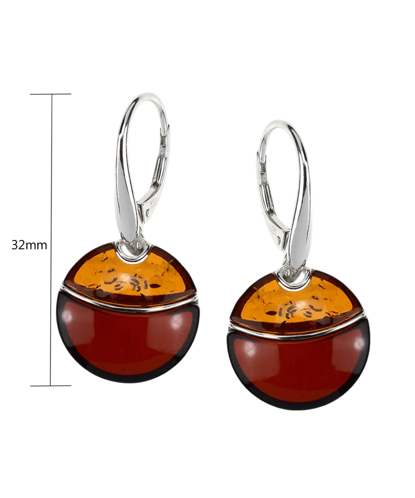 Sterling silver earrings with ambers