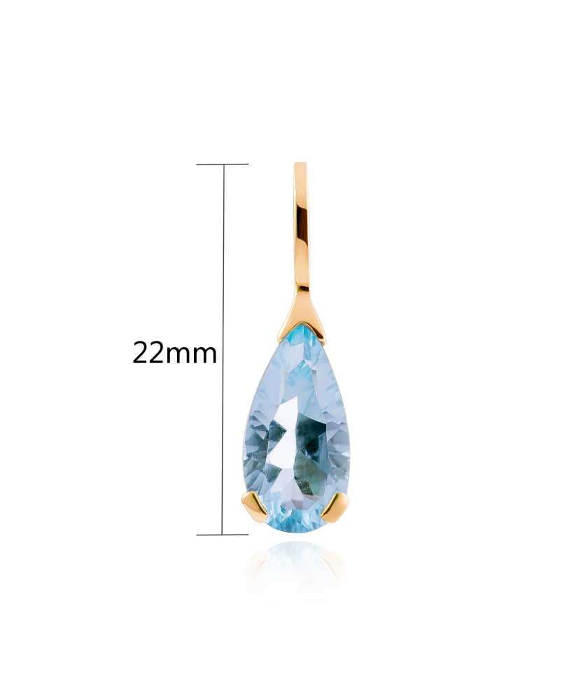 Gold pendant with topaz