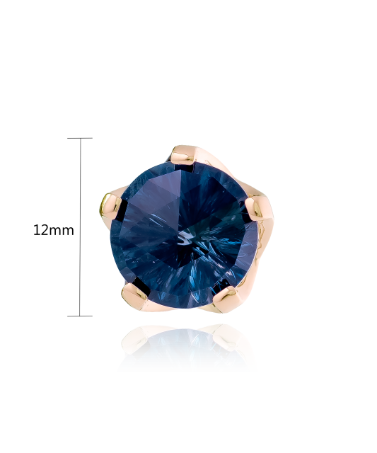 Золотой кулон/подвеска с лондонским топазом