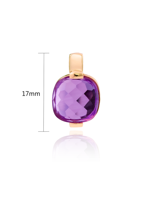 Gold pendant with amethyst
