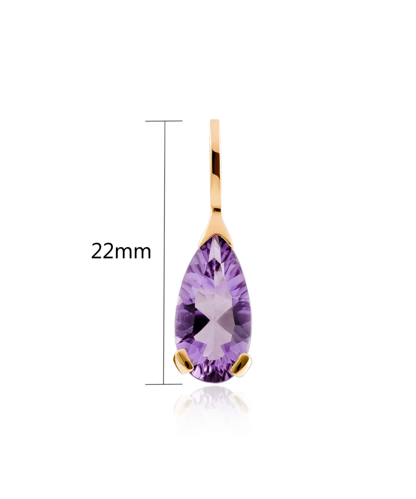 Gold pendant with amethyst