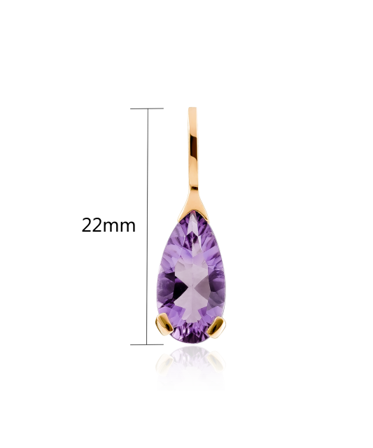 Gold pendant with amethyst