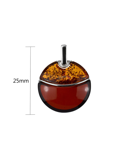 Серебряная подвеска/кулон с янтарём