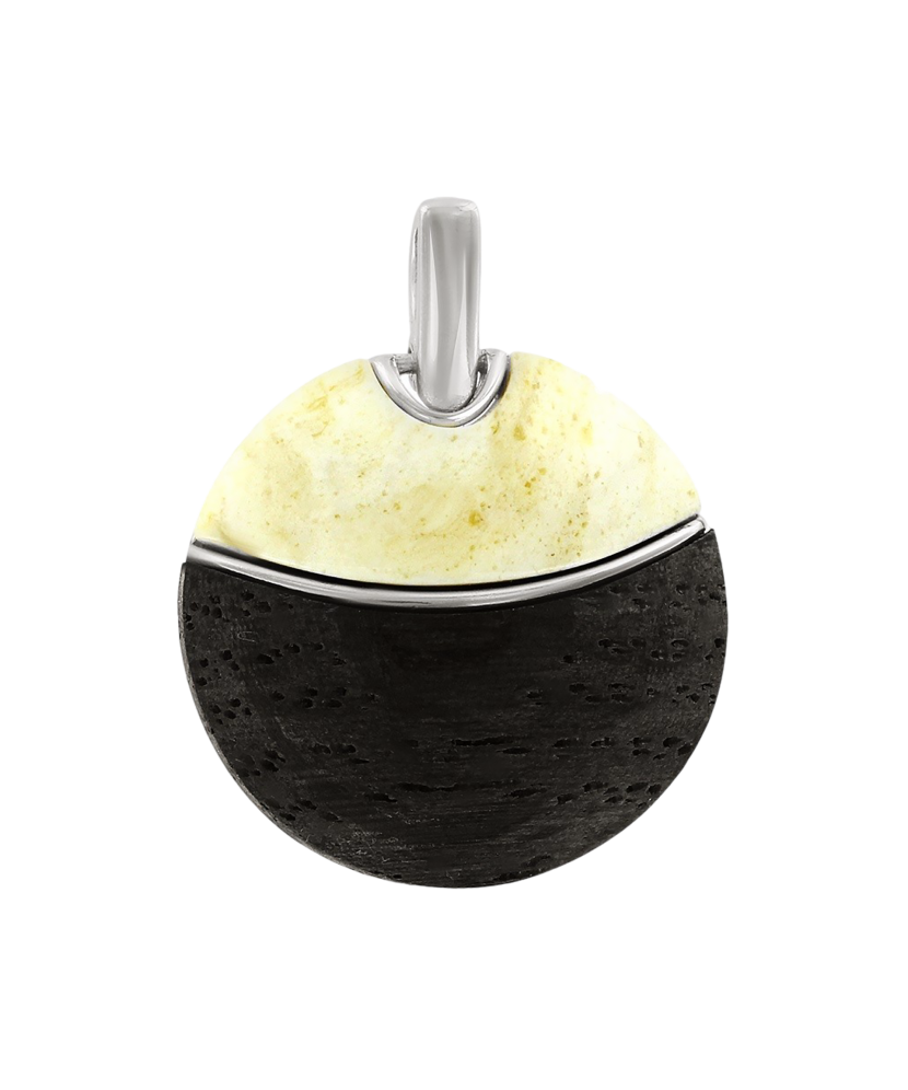 Серебряная подвеска/кулон с янтарём ir medžiu Серебряная подвеска/кулон с янтарём ir medžiu