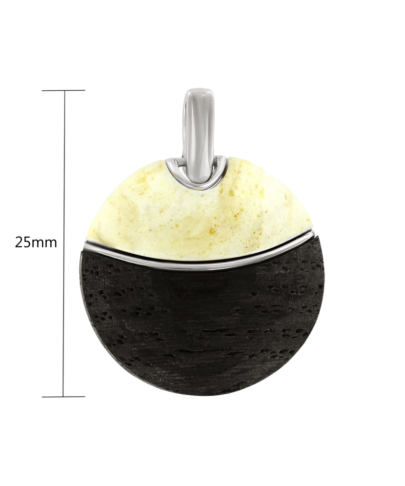 Серебряная подвеска/кулон с янтарём ir medžiu Серебряная подвеска/кулон с янтарём ir medžiu