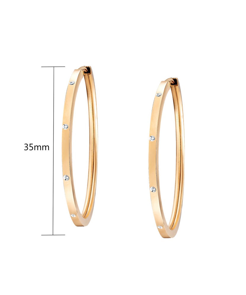 Gold hoop earrings 35mm Gold hoop earrings 35mm