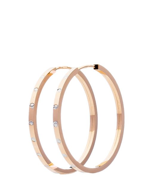 Gold hoop earrings 35mm