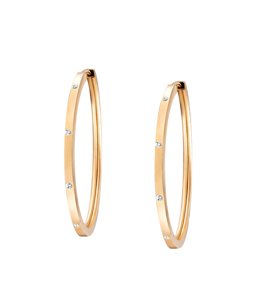 Gold hoop earrings 35mm Gold hoop earrings 35mm
