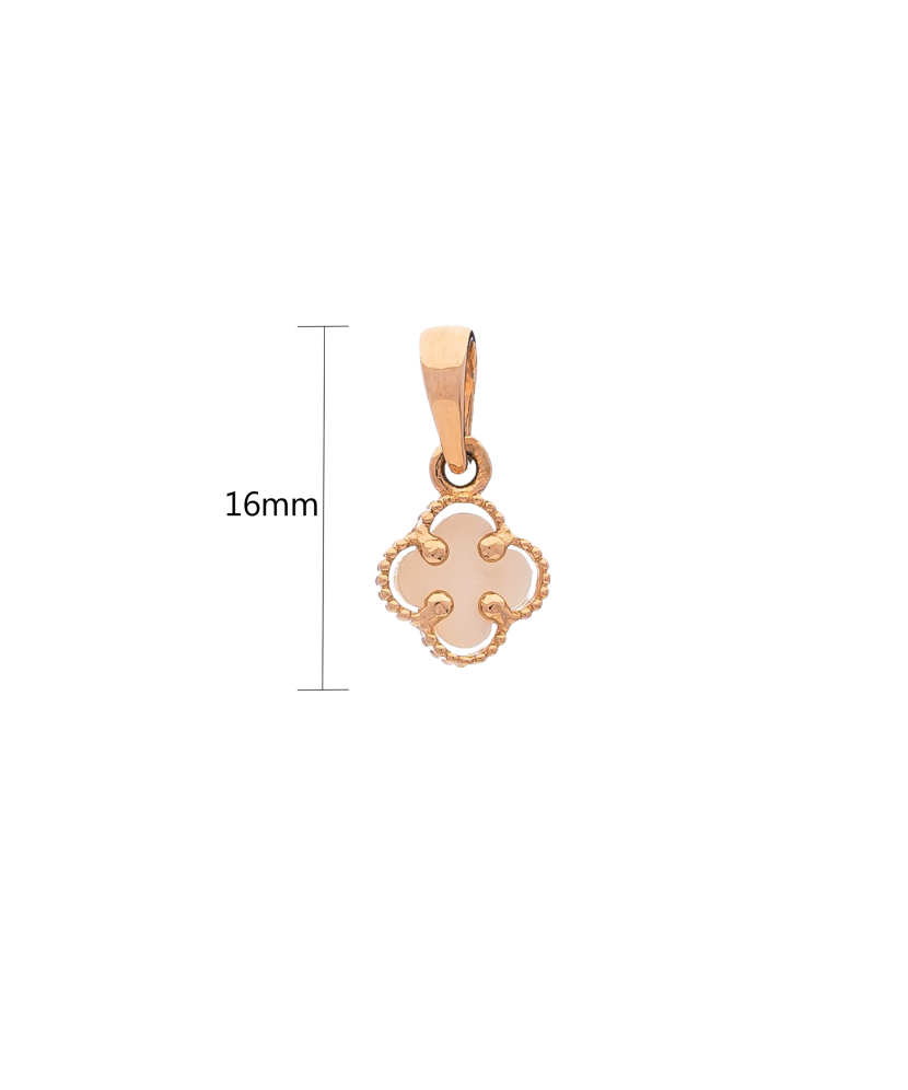 Gold pendant with enamel