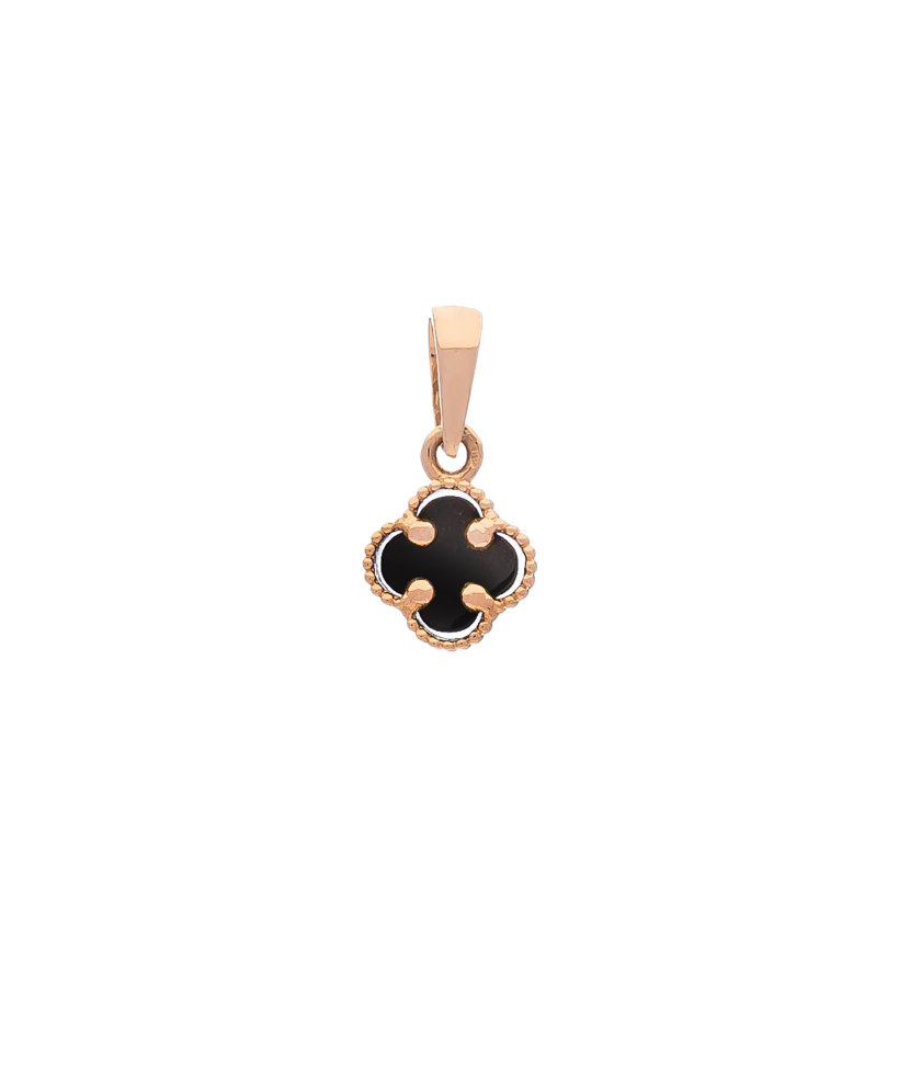 Gold pendant with enamel