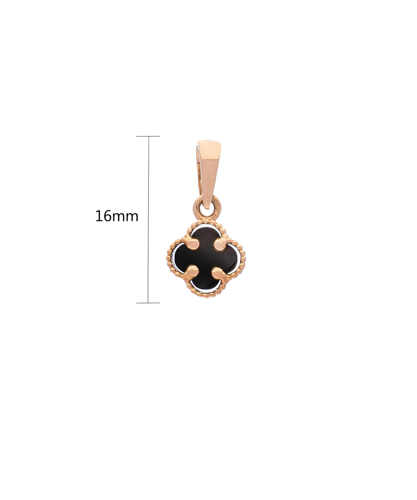 Gold pendant with enamel