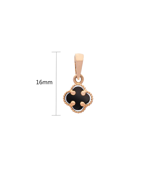 Gold pendant with enamel