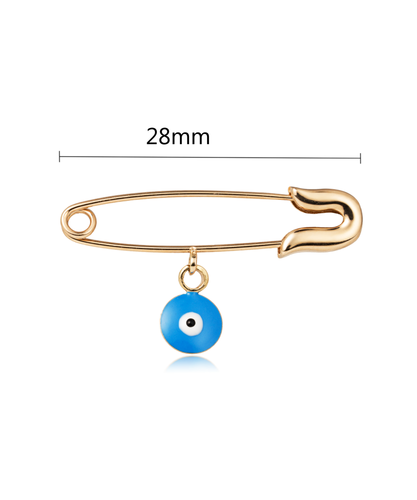 Gold brooch with enamel