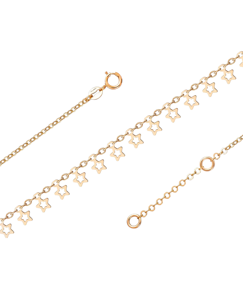 Gold Ankle Bracelet "Stars"