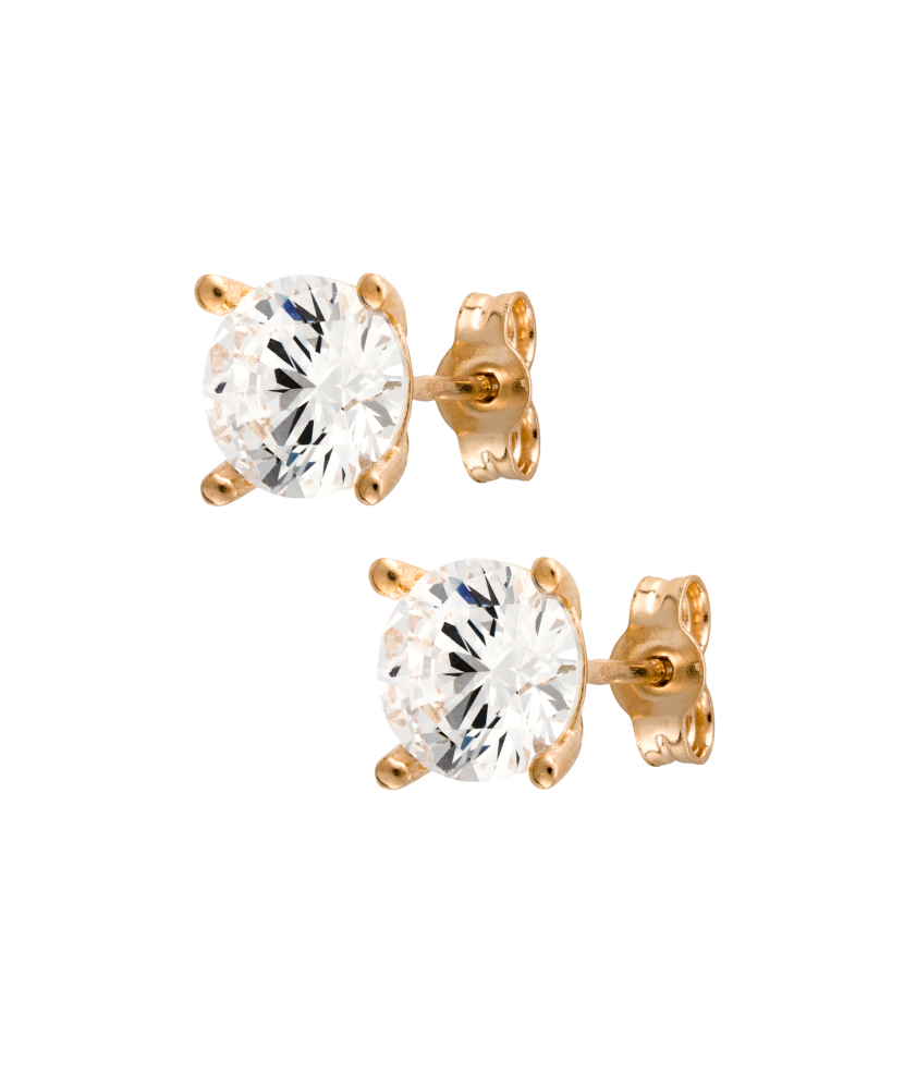 Золотые серьги с цирконами