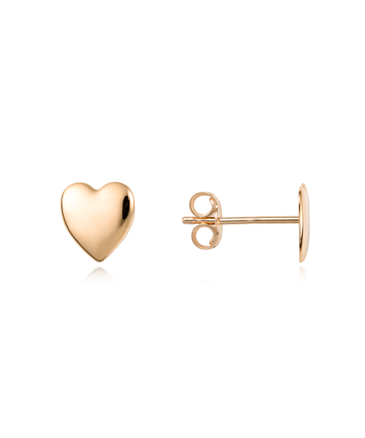 Gold earrings "heart"