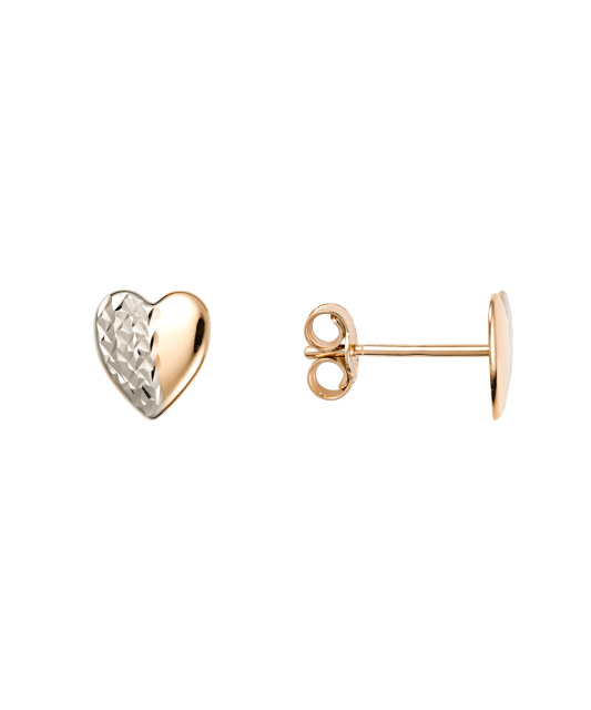 Gold earrings "heart"
