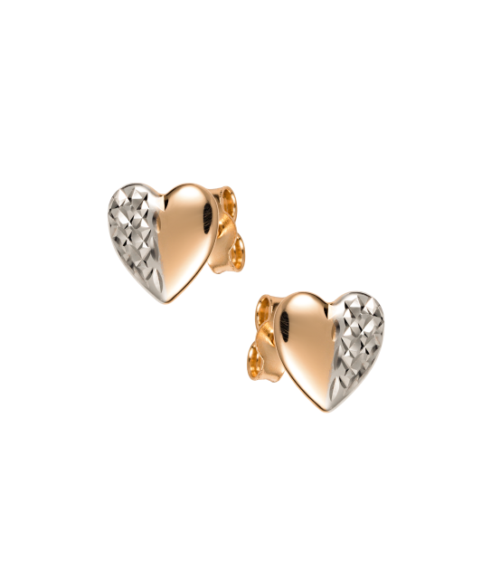 Gold earrings "heart"