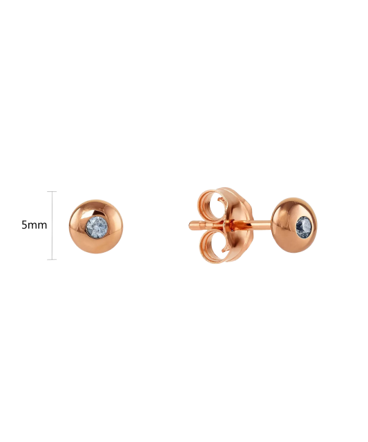 Gold earrings with zircons