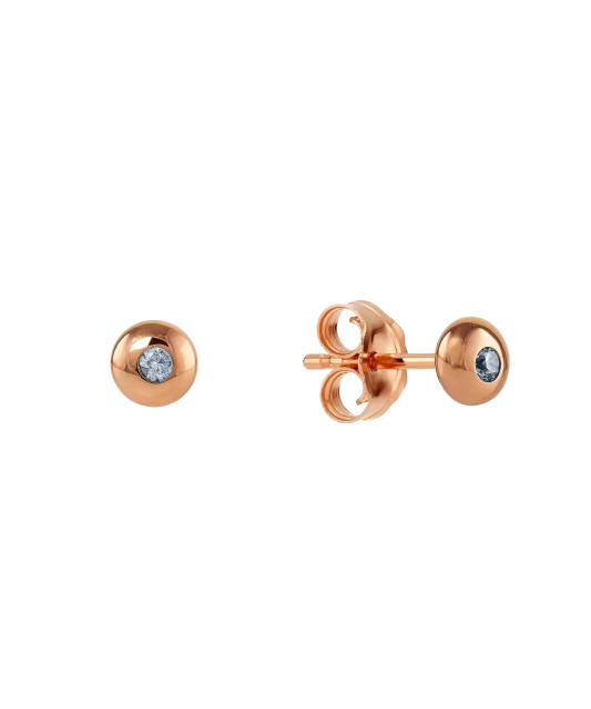 Gold earrings with zircons