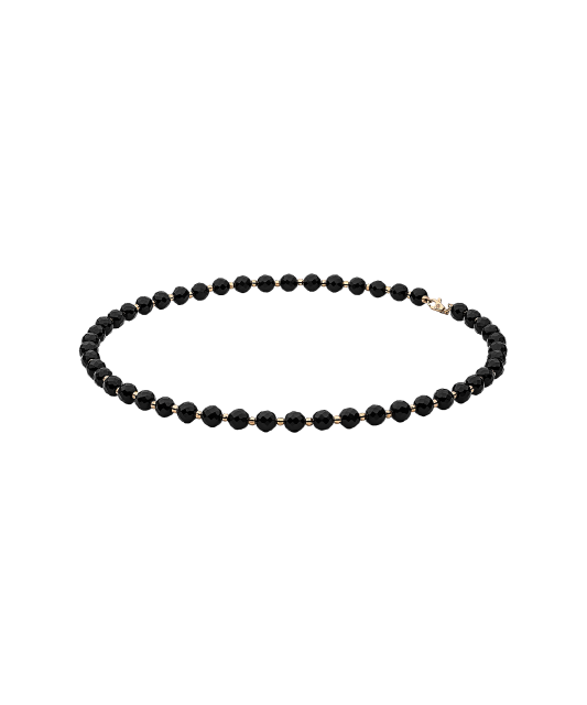 Gold chain with onyx 6mm