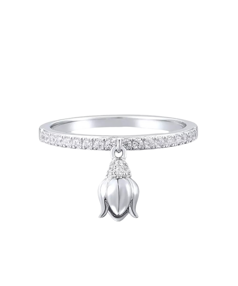 Sterling silver ring with zirconium