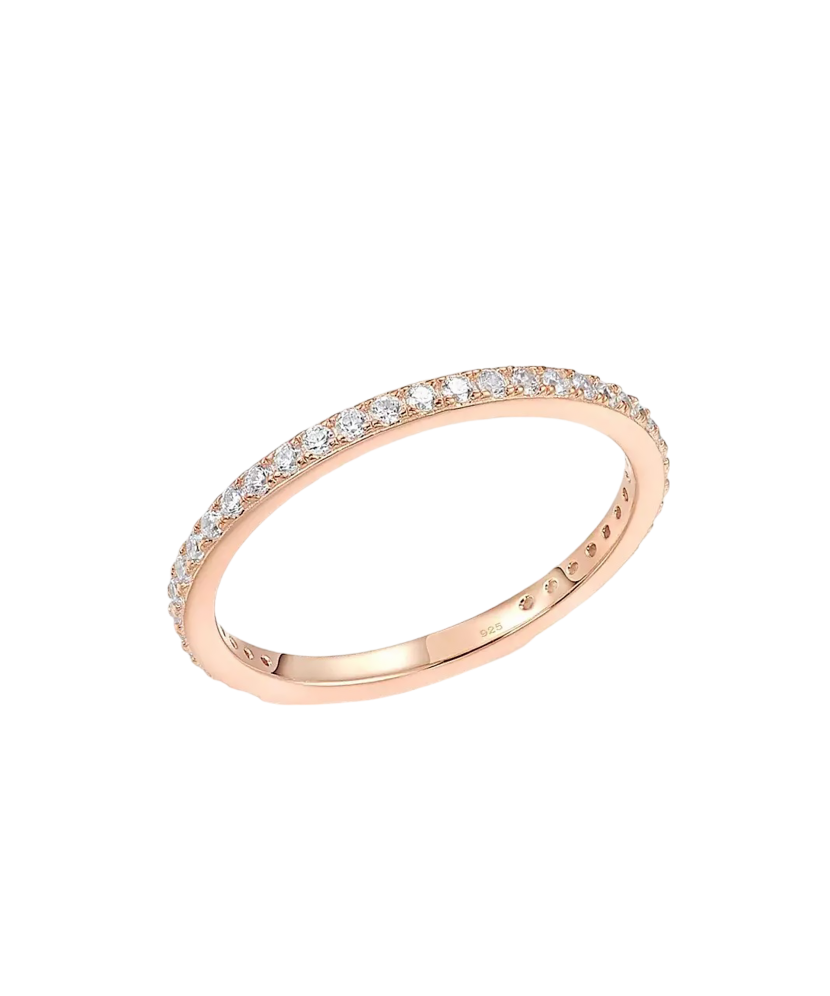 Gilded Sterling silver ring with zirconium Gilded Sterling silver ring with zirconium