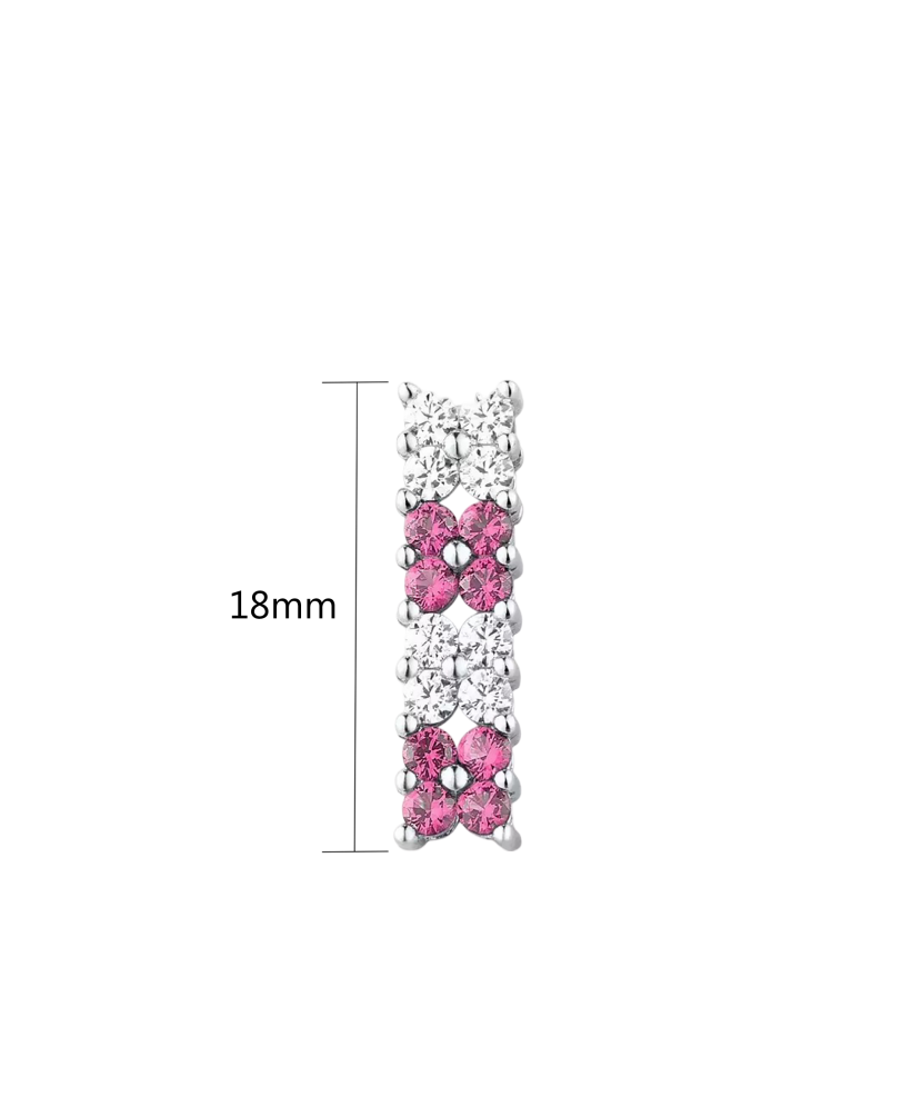 Подвеска из серебра с нано-рубинами и фианитами Подвеска из серебра с нано-рубинами и фианитами