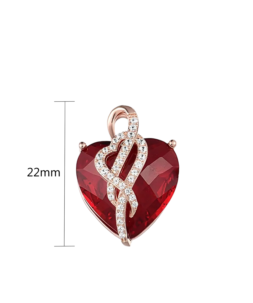 Gilded Sterling Silver pendant with zircons "Heart" Gilded Sterling Silver pendant with zircons "Heart"