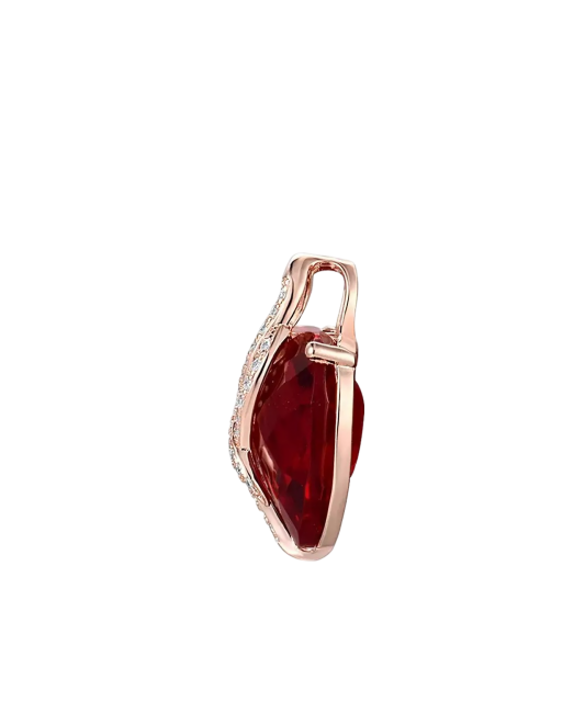 Gilded Sterling Silver pendant with zircons "Heart"