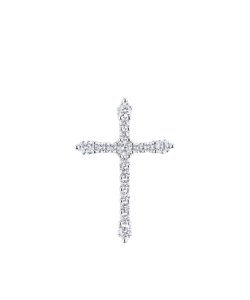 Sterling Silver pendant with zircons "Cross"