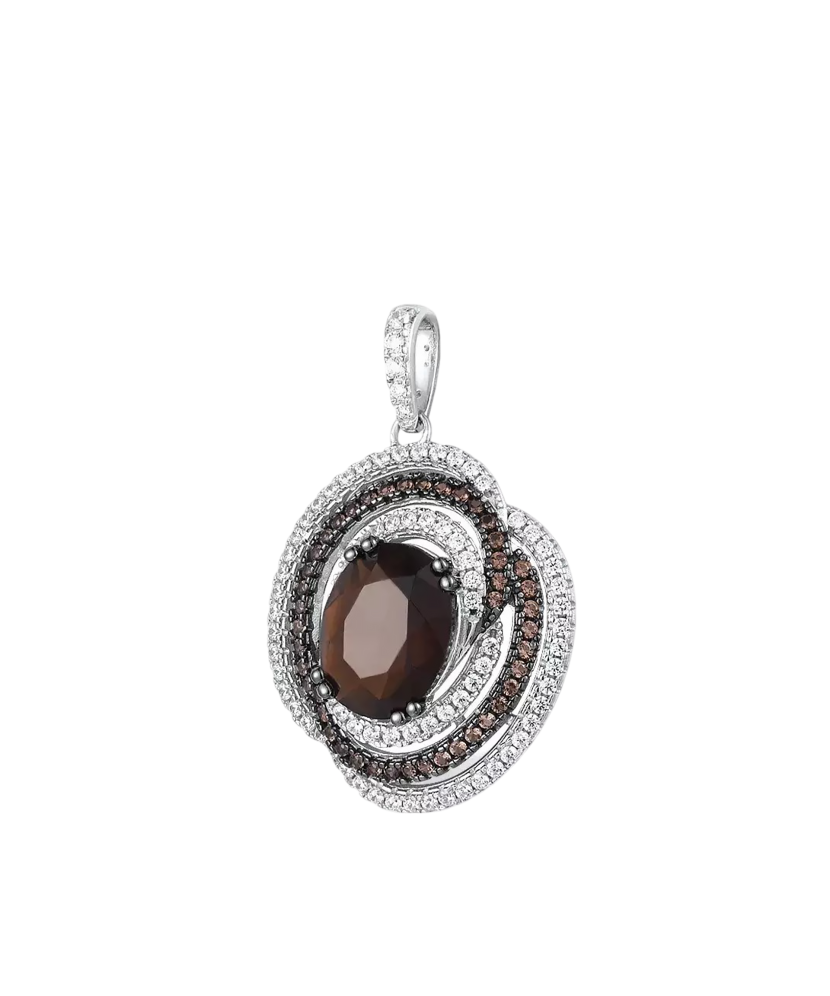 Sterling Silver pendant with spinels and zircons