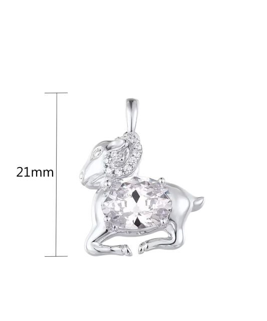 Sterling Silver pendant with zirconium "Aries"