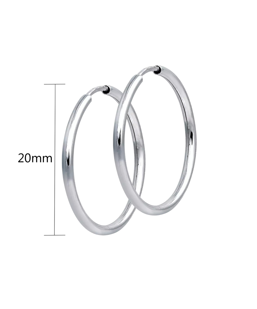 Sterling silver hoop earrings 20mm Sterling silver hoop earrings 20mm