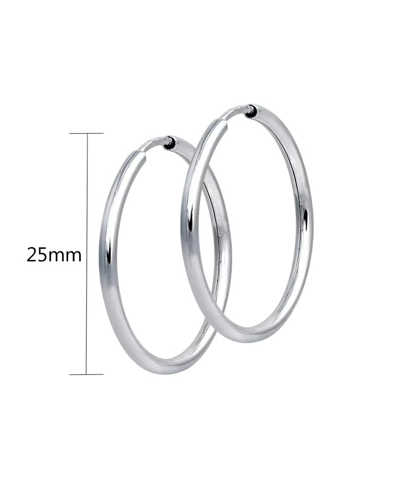 Sterling silver hoop earrings 25mm Sterling silver hoop earrings 25mm