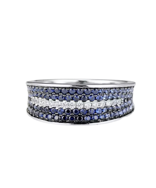 Кольцо из серебра с фианитами