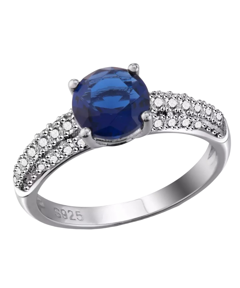 Sterling silver ring with zircons Sterling silver ring with zircons