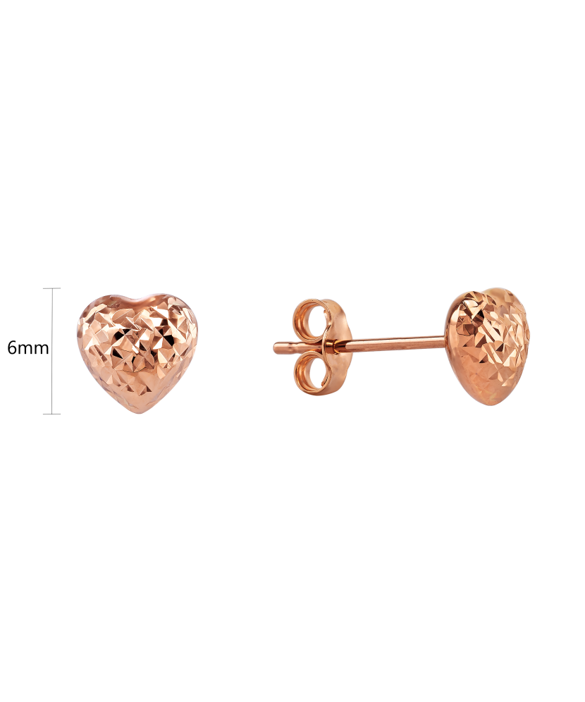 Gold earrings "hearts"