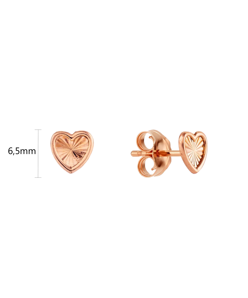 Gold earrings "hearts"
