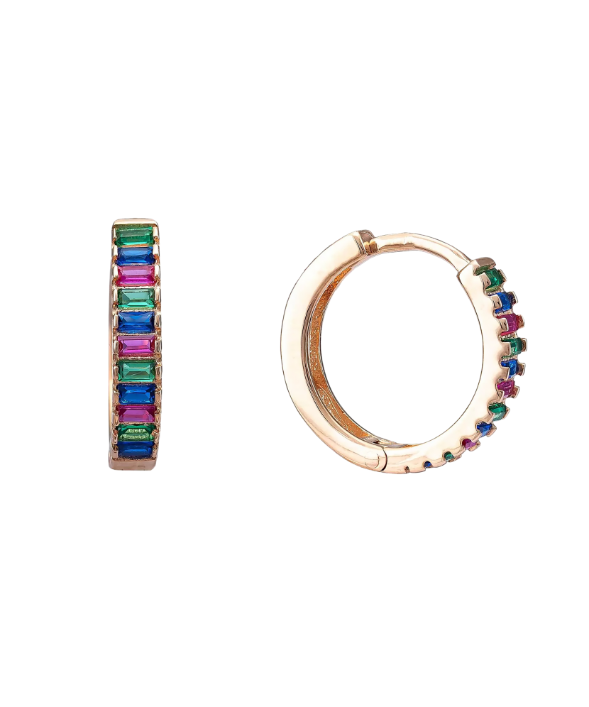 Золотые серьги с цирконами Золотые серьги с цирконами