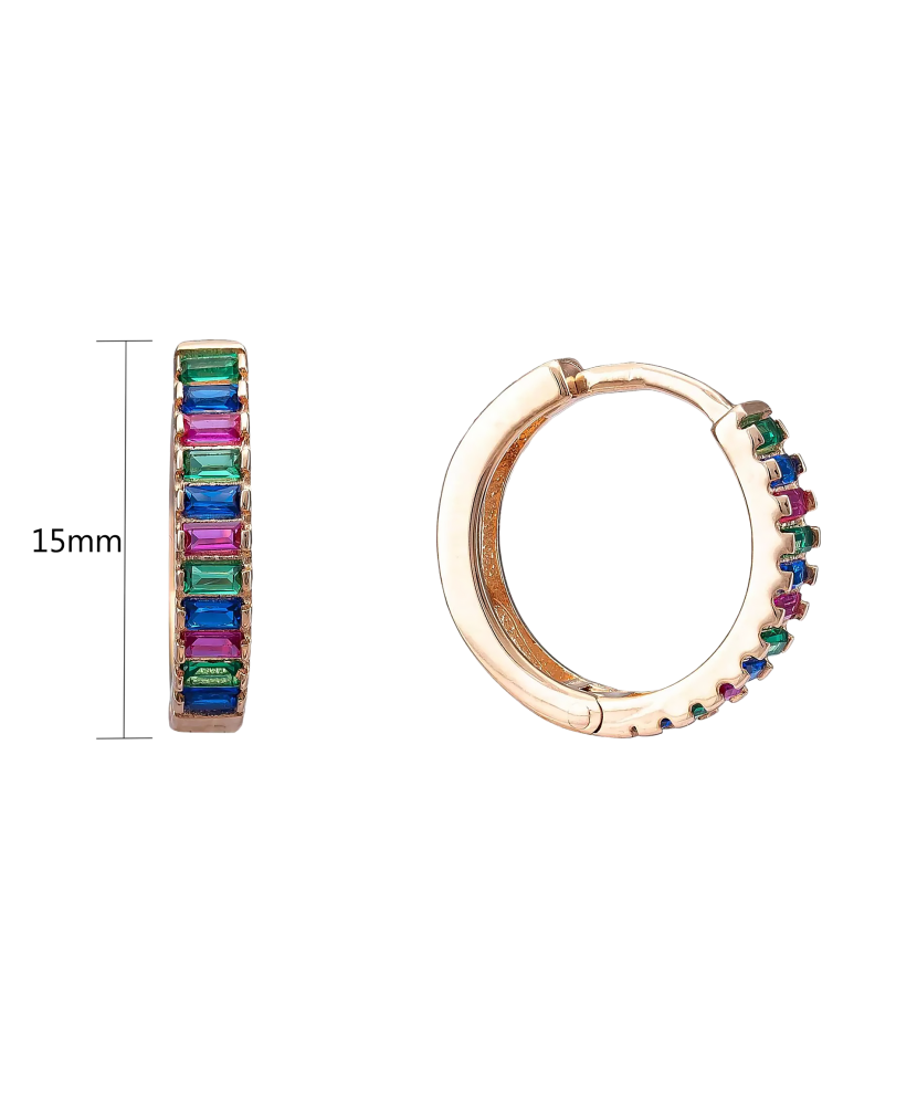 Золотые серьги с цирконами Золотые серьги с цирконами