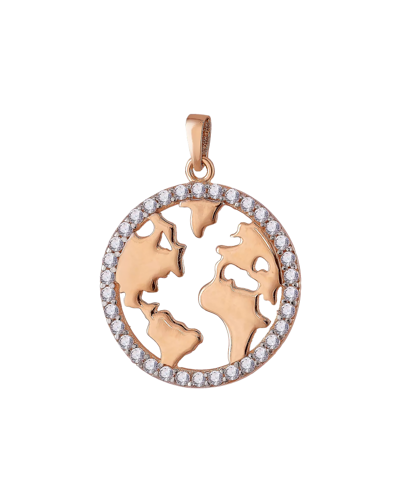 Gold pendant with zircons Gold pendant with zircons
