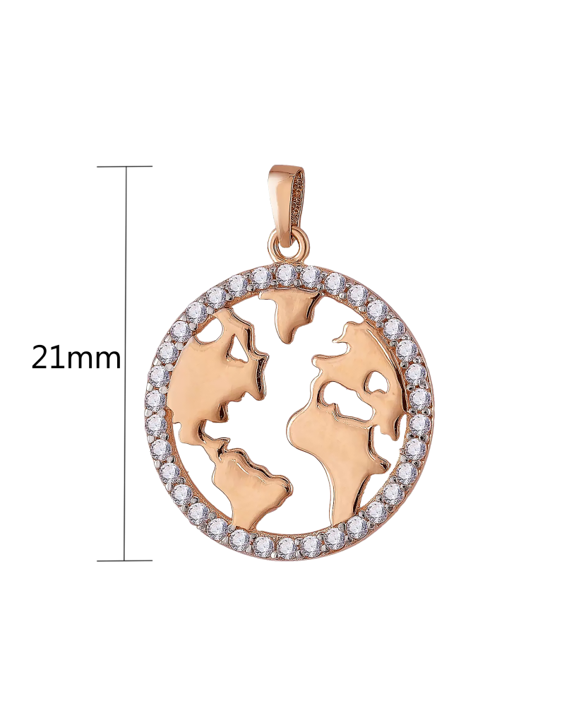 Gold pendant with zircons Gold pendant with zircons