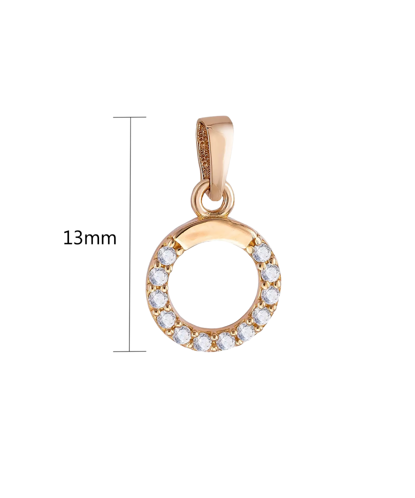 Gold pendant with zircons