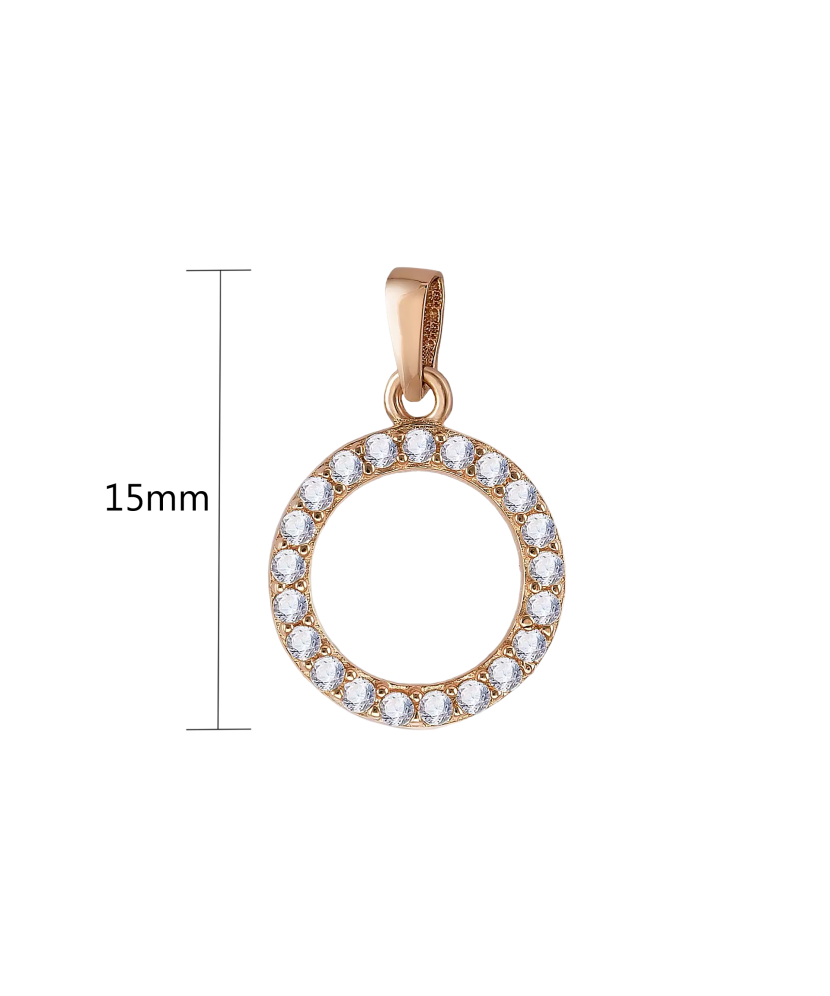 Gold pendant with zircons