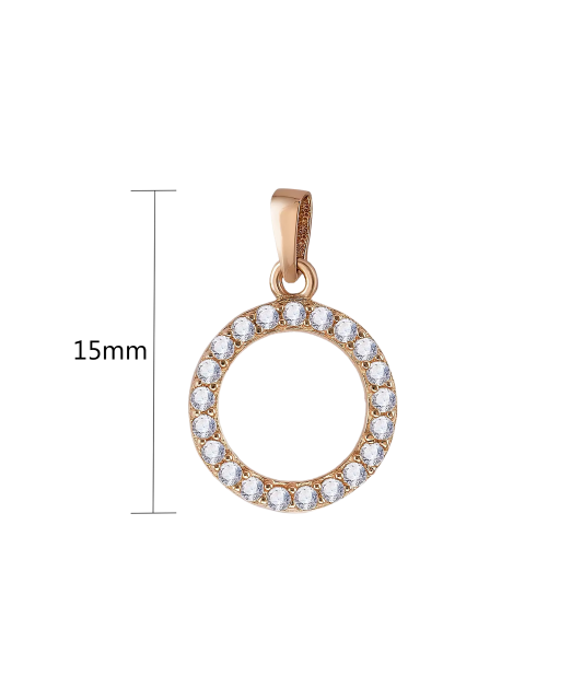 Gold pendant with zircons