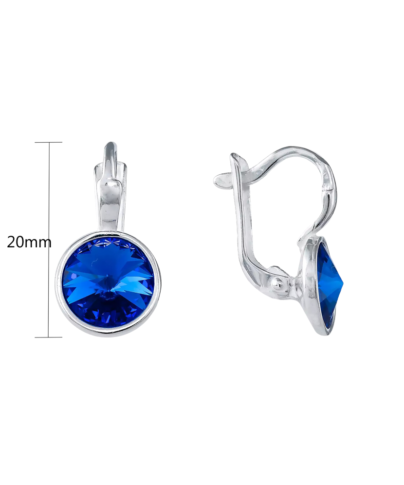 Sterling silver earrings with crystals