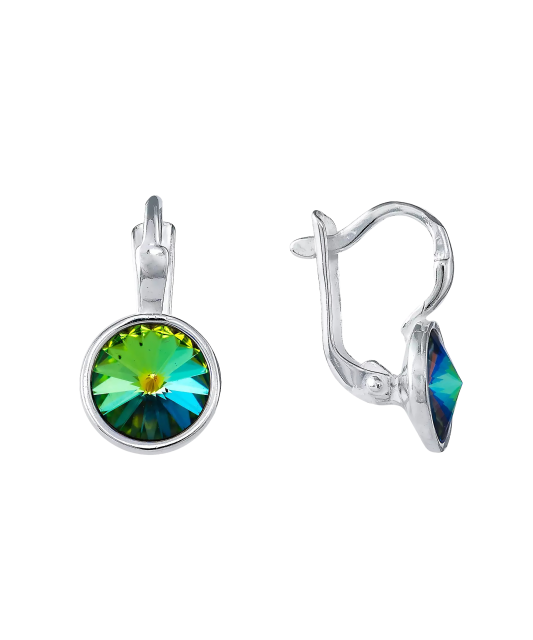 Sterling silver earrings with crystals