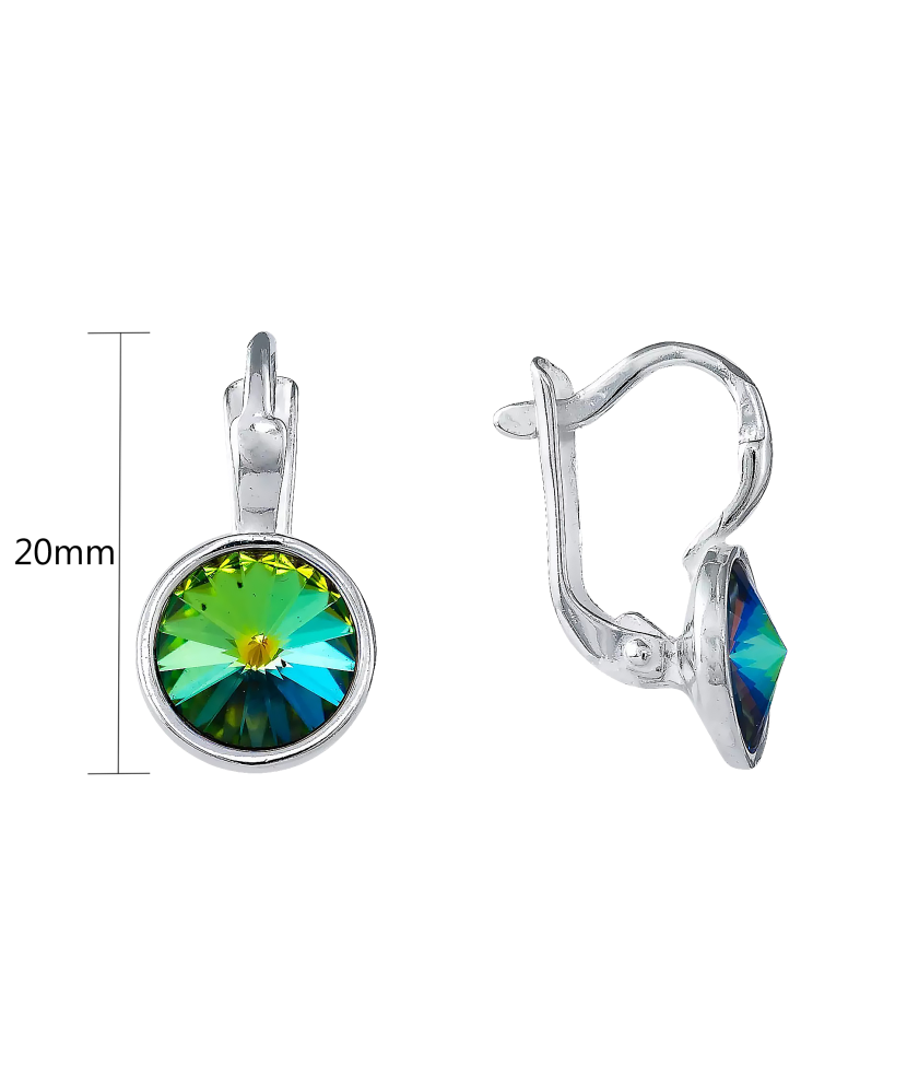 Sterling silver earrings with crystals Sterling silver earrings with crystals